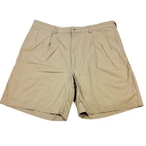 Polo Golf Ralph Lauren Pleated Shorts Mens Size 38 Khaki Classic 8" Inseam Crest